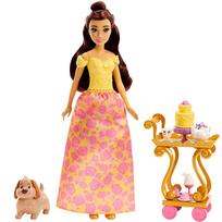 Mattel Disney Princess Belle (Tea Time Set) [Dress-Up DollPlayset] [Accessories Included] [Ages 3+] HLW20