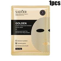 24k Gold Honeycomb Sheet Mask Moisturizes and Removes Wrinkles Honey Essence Delicate Skin Collagen Firming Skin 1pcs