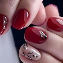 24 Pcs Short Oval Press On Nail Glittering Acrylic False Nail Glossy Artificial Nail Leaf Stick on Nail for Party 1 black