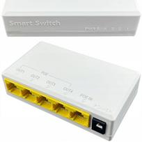 Rosfix Repeater POE 104JS – 1x IN 4x OUT | 24W | 10/100Mbps | Zasięg do 100m | Kompaktowe Wymiary 93×51×23 mm