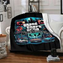1pc Grand Theft Auto Soft Flannel Blanket with Designer Print - A cozy blanket for all seasons, perfect for the couch, bed, officeB70 80cmx120cm(31inx47in)