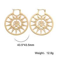 Stainless Steel Pentagram Hoop Earrings for Women Gothic Witchy Star Dangle Earrings Trend Amulet Jewelry