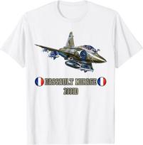 France Military Jet Fighter Dassault Mirage 2000D Unisex TShirt Short Sleeve Casual 100 Cotton TShirt S
