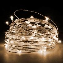 Kalėdinės vidaus ir lauko girliandos iš varinės vielos 3xAA, 5m, šilta balta, 50LED, IP20