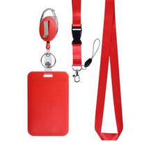 Neck Hanging Retractable ID Badge Holder Rope Retractable Access Control Set  Office Use