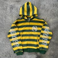Street Kid Zip Up Hoodie Stripe Rivet Embroidery Pattern Sweatshirt New Men Hip Hop Fashion Streetwear Unisex Boxy Clothing L