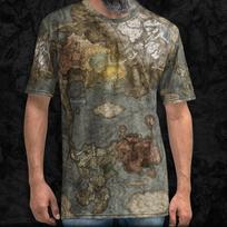 Elden Ring Map T-Shirt: Lands Between All-Over Print Tee M