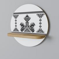 Mythic stitch round shelf