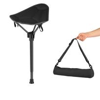 Stable Tripod Stool Folding Chair 3-Position Telescopic Adjustable Hiking Chair  Picnic Activities Black Style B