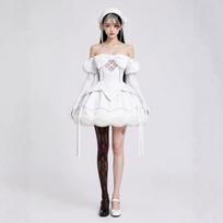 Women's Halloween Stage Performance Costume for Cosplay - Creative Design XS balta