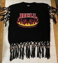 HELL, Cayman Islands Medium Beach  Fringe With Beads Vintage Unisex T-Shirt S