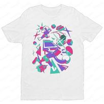 Vibrant Abstract Geometric Graphic Print T-shirt XXXXL