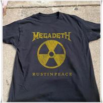 Retas Megadeth Rust in Peace logotipas T-shirt, Unisex juodas T-shirt, Dydis S-5XL M black