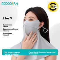 Full Face Sun Protection Mask for Women, Ice Silk Face Mask with Neck Guard, UV Protection Sunshade