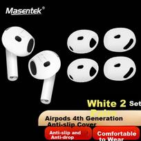 Earphone Earbud Protective Case Covers AirPods 4, Apple Pro 12/13/14 Bluetooth Headphones, Silicone Anti-Slip Non-Drop Accessories, 2 Pairs