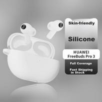 FreeBuds Pro 3 Case, Bluetooth Earphone Storage Box, Liquid Silicone Soft Shell, Full Coverage Anti-Drop Ultra-Thin Case, I9 White