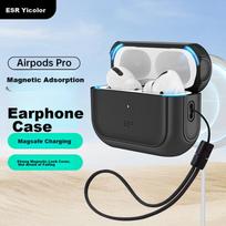 AirPods Pro Second-Generation Case, MagSafe Magnetic Earphone Cover, Wireless Charging Bluetooth Earbuds, Anti-Slip, Shockproof, Magnetic, Black