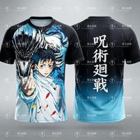 2026 New Jujutsu Kaisen Yuta Okkotsu 3D Print Jersey Short Sleeve Anime Sports T-Shirt Crew Neck Tops M