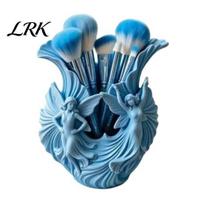Dreamy Fairy Tabletop Ornament 3D Printed Pen Holder, Fairies Desktop Organizer for Pens, Pencils, Makeup Brushes, Unique Desk Stationery Holder B mėlyna