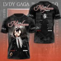 Trend Lady Gaga Abracadabra The Mayhem Ball 2026 Tour 3D T-Shirt PP3D091 M