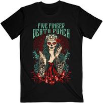 New Five Finger Death Punch T-Shirt: Lady Muerta OFFICIAL black S
