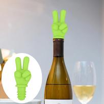 Silicone Reusable Sparkling Wine Bottle Stopper Finger Wine Bottle Oyer Wine Stopper Silicone Wine Stopper Bar Accessories Sealed Wine Bottle Stopper One Size žalia