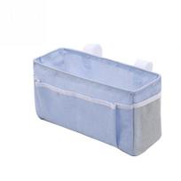 Magic Sticker Multi-pocket Large Capacity For Bedroom Bunk Bed Side Bag Storage Bag Beds Side Pouch Sundries Storage Basket šviesiai mėlyna spalva