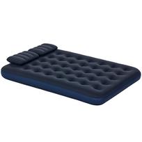Inflatable King Size Air Bed, with Built-In Hand Pump - Blue 203 x 152 x 22 cm mėlyna