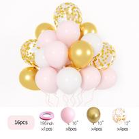 111pcs Pink and White Balloon Arch Kit,Pink and Gold Balloon Garland Pastal Pink White Gold Confetti Balloons for Girls Birthday balloon kit