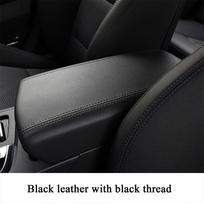 Hyundai Sonata 2015-2019 Suede Leather Armrest Box Cover Protector Central Control Interior Moulding One Size juoda