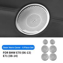 Stainless Steel Car Door Speaker Cover Trim for BMW X5 E70 X6 E71 F07 F25 F26 Interior Moulding Silver forE70E71 6ps sidabras