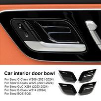 ABS Interior Door Handle Bowl Trim for Mercedes-Benz C E S Class W206 W214 V223 GLC X254 EQE EQS Black juoda