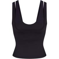 NikeSKIMS Matte Women's Double-Strap Scoop Tank Top TPTNK10540W-OBD M black