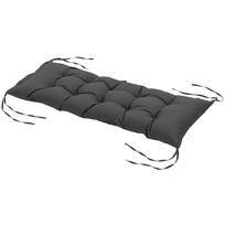 Sėdimasis paminkštinimas 100x40 cm Kėdės paminkštinimas su raišteliais, 10 cm storio paminkštintas paminkštinimas Tamsiai pilkas 100 x 40 x 10 cm tamsiai pilka spalva
