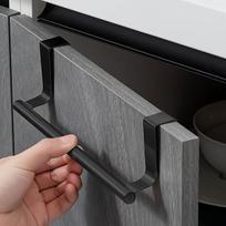 Lengvai Montuojamas Juodas Nerūdijančio Plieno Rankšluosčių Laikiklis Durims