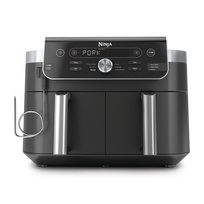 Ninja DualZone XL, 9,5 l, 2470 W, juoda - Karšto oro gruzdintuvė su išmaniuoju termometru