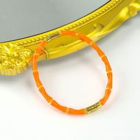 Cross-Border Colorful Epoxy Bamboo Joint Stainless Steel Open Bangle Bracelet