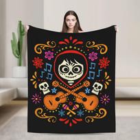 Coco Musical Miguel Flannel Blankets Cartoon Movie Funny Throw Blanket for Bedspreads 125*100cm Lightweight 30x40in