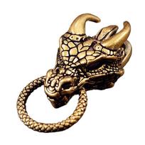 Unique Chinese Dragon Metal Beads Pendant for Paracord and DIY Enthusiasts Jewelry Making Paracord Bead geltona