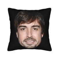 Dekoratyvinės pagalvių užvalkalai fernando alonso lenktynininko galva Priedai Sėdynė Pagalvės užvalkalas Kvadratinis Daug dydžių 12x12Inch beige