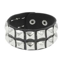 Punk Spike Stud Leather Bracelet Hip Hop Rock Wide Cuff Bangle Steampunk Hand  Classic Rivet Wristband Hand  New 22cm