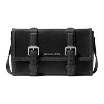 Michael Kors Cooper Monogram Patchwork Flap Shoulder Bag Men Shoulder Bag Black 37S6LCOM1O-BLACK Basic Set (Bag+Dust Bag)