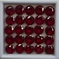 Certified Natural Blood Red Ruby Round Cut 12.00 Ct 5x5 mm Lot Burmese Gemstone 5 mm approx. raudona