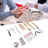 A95D-Jewelry Making Tools Jeweler Saw Frame Blade Wire Cutter Needle File Ring Mandrel Jewelry Tool Set For Jewelry Making