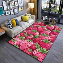 Vibrant fresh juicy strawberries carpet Yoga living room room decor children's crawling mat doormat area rug games mat 40x60cm
