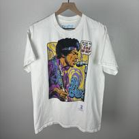 Y2K Jimi Hendrix Liquid Blue T Shirt Kiss The Sky White Vintage Style Size Large Unisex T-Shirt XXXXL