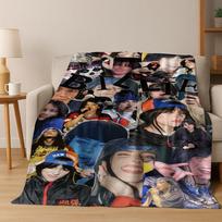 Fashion Billie Eilish Hit Me Hard and Soft Singer Flannel Blanket Soft Throw Blanket for Bed Bedroom Living Room Travel Gift Kid 75x90cm