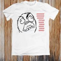 Rage Guy Fun Unisex Women's T-Shirt Harajuku Shirt Brand Round Neck T-Shirt Summer Cotton Y2K T-Shirt Plus Size Streetwear XS balta