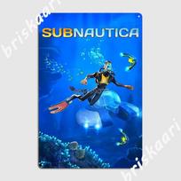 Subnautica Poster Metal Plaque Cinema Garage Mural Painting Pub Garage Designing Tin Sign Posters 20X30CM