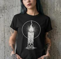 Candle Skull Shirt, Melting Wax Halo Ritual Graphic Tee, Occult Alt Clothing, Comfort Colors Goth Gift XL